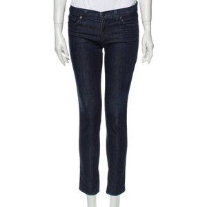 j brand dark rinse whiskered skinny jeans 26x29